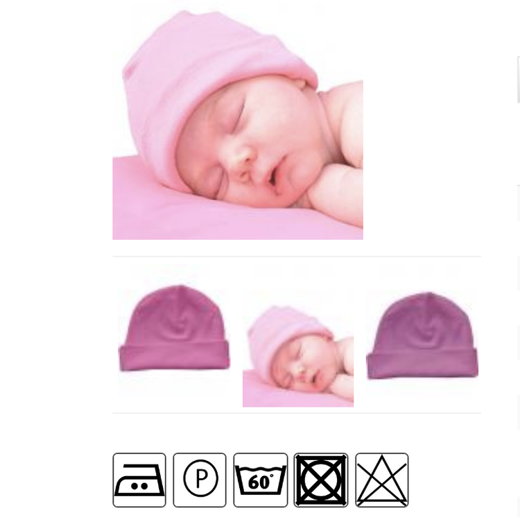 Babymössa med uppvikt kant
