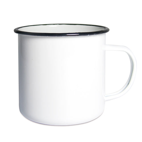 Emaljmugg Vit - 3 varianter Svart, Silver, Blå - från 37,60 kr ex moms