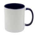 Mugg 80 mm - Vit med färgad insida och handtag