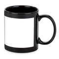 Mugg 80 mm Svart med Vit tryckyta