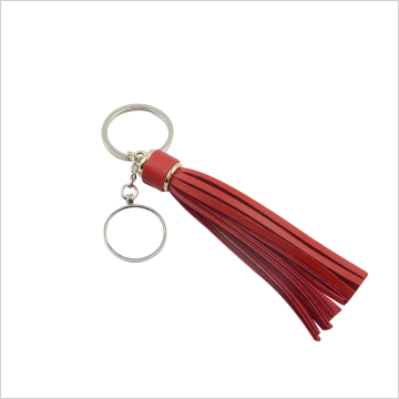 Nyckelring - Röd tassel