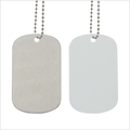 ID-tag - Rektangel av aluminium med kedja, 5-pack