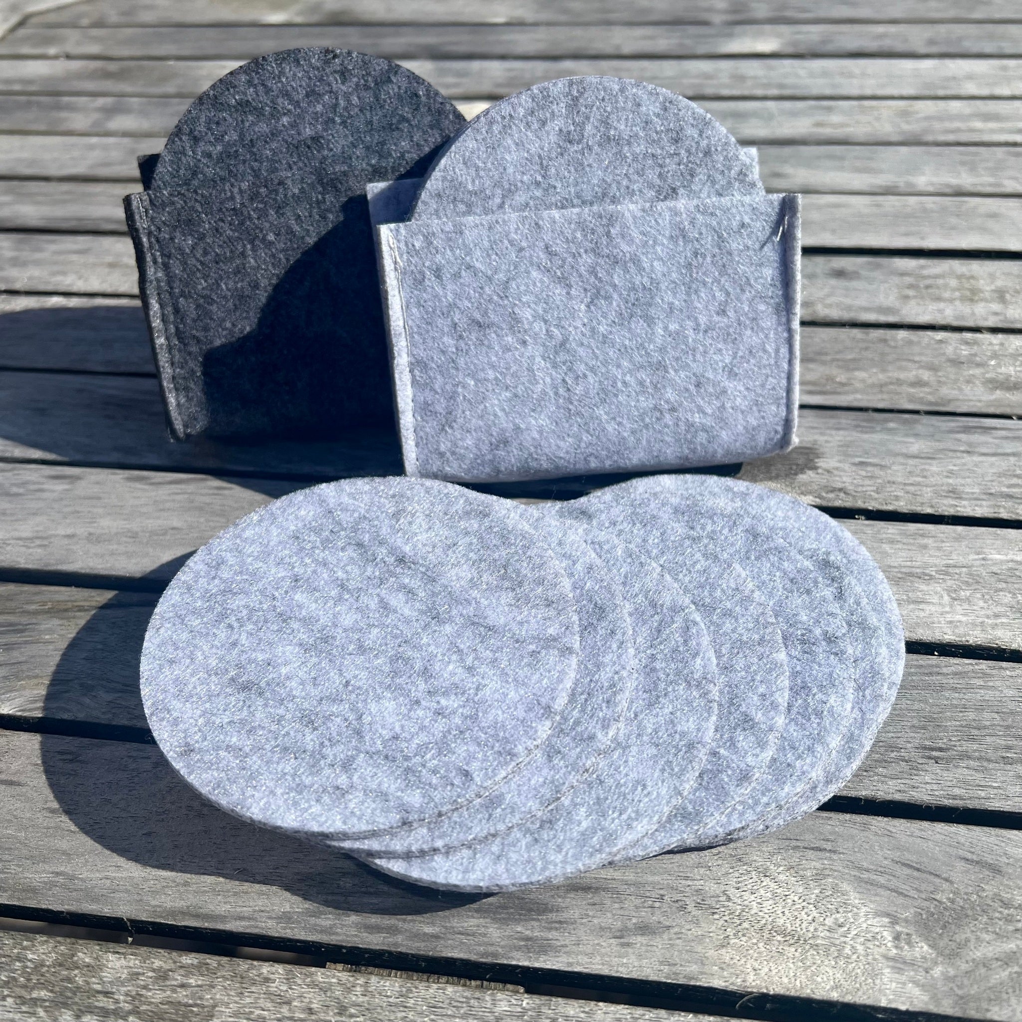 Glasunderlägg av filt