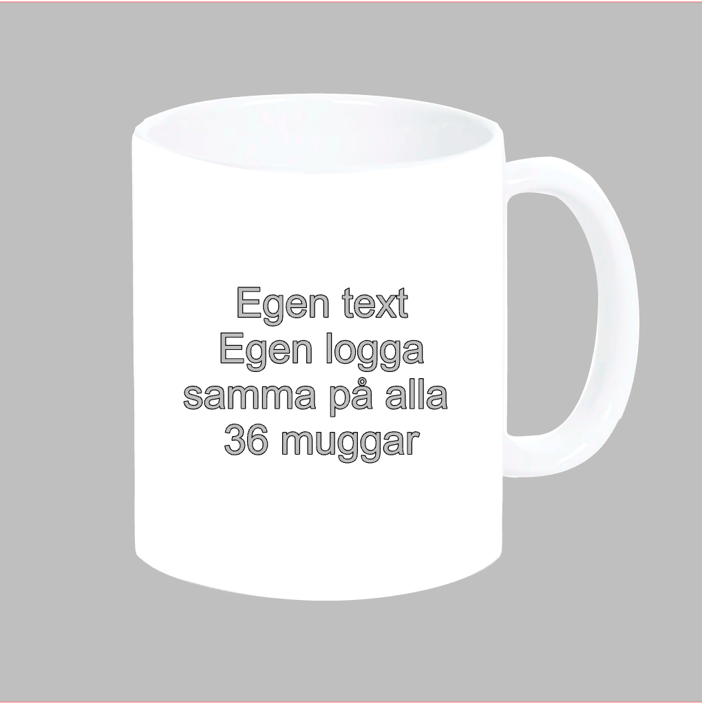 Profiltryck på mugg - kampanj 1 låda/36st pris inkl frakt