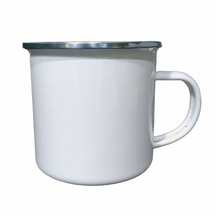 Emaljmugg Vit - 3 varianter Svart, Silver, Blå - från 37,60 kr ex moms