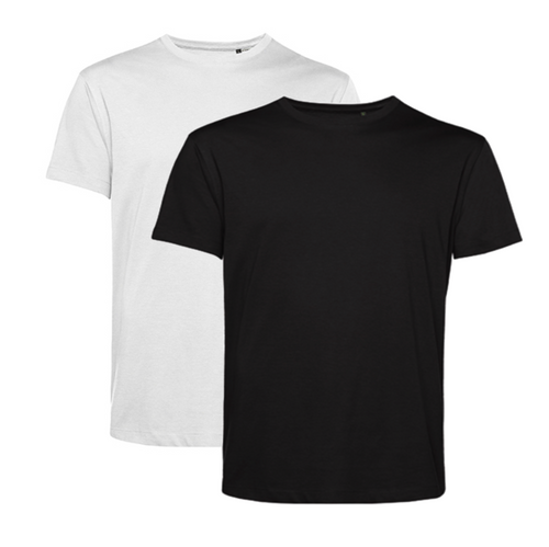 T-shirt Herr Eko - Svart / Vit