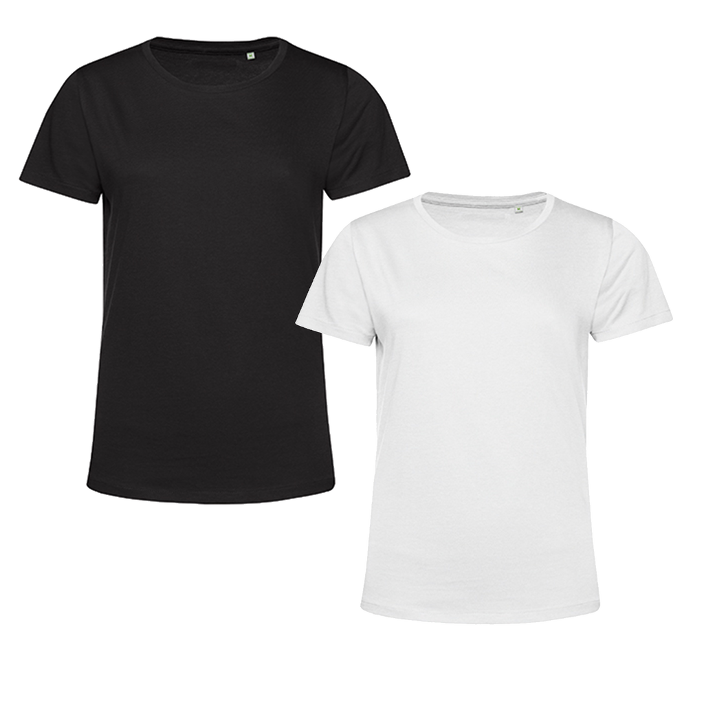 T-shirt Dam Eko - Svart / Vit