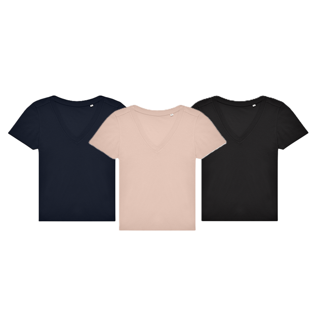 T-shirt Dam - V-ringad
