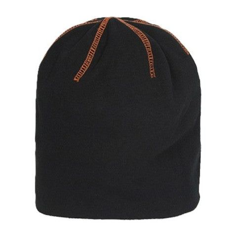 Beanie - Svart/orange