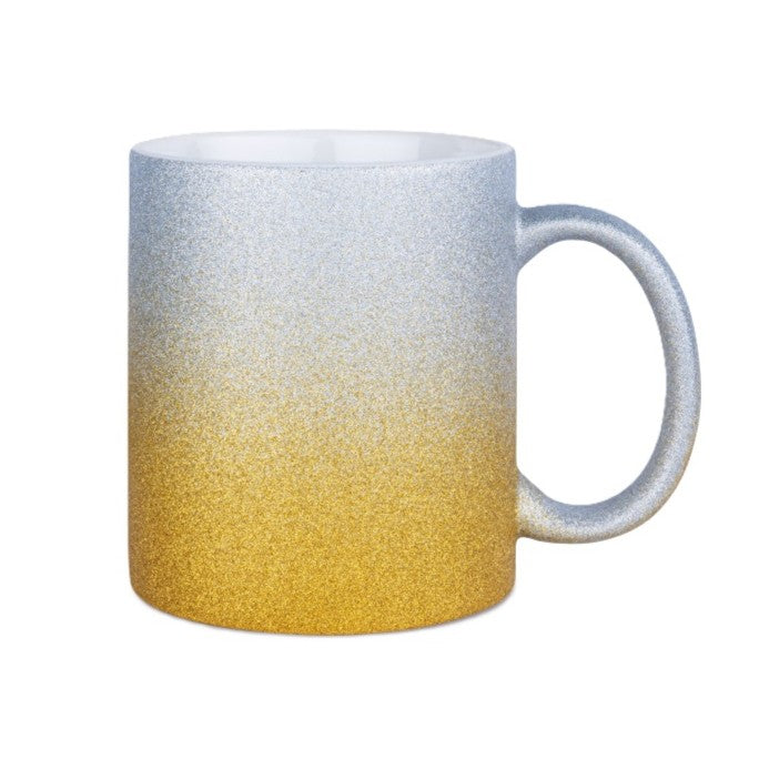 Mugg 80mm - Glitter - Guld/Silver