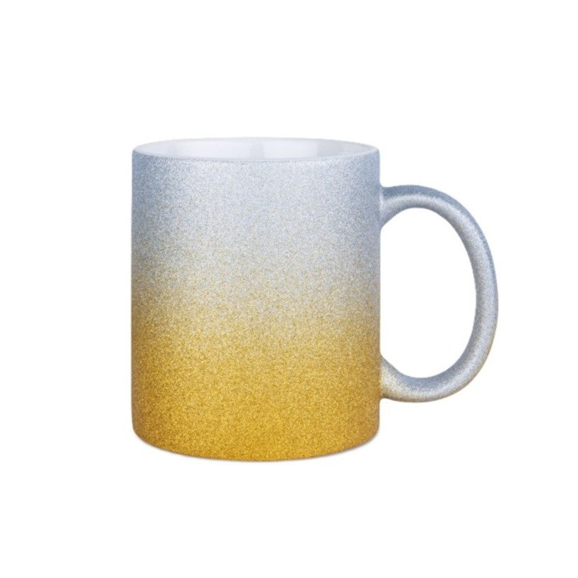 Mugg - Glitter - Guld/Silver