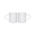 Mugg 80mm - Vit - Hjärtformade handtag - 2-pack