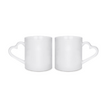 Mugg med hjärtformade handtag, 80 mm Vit 2-pack
