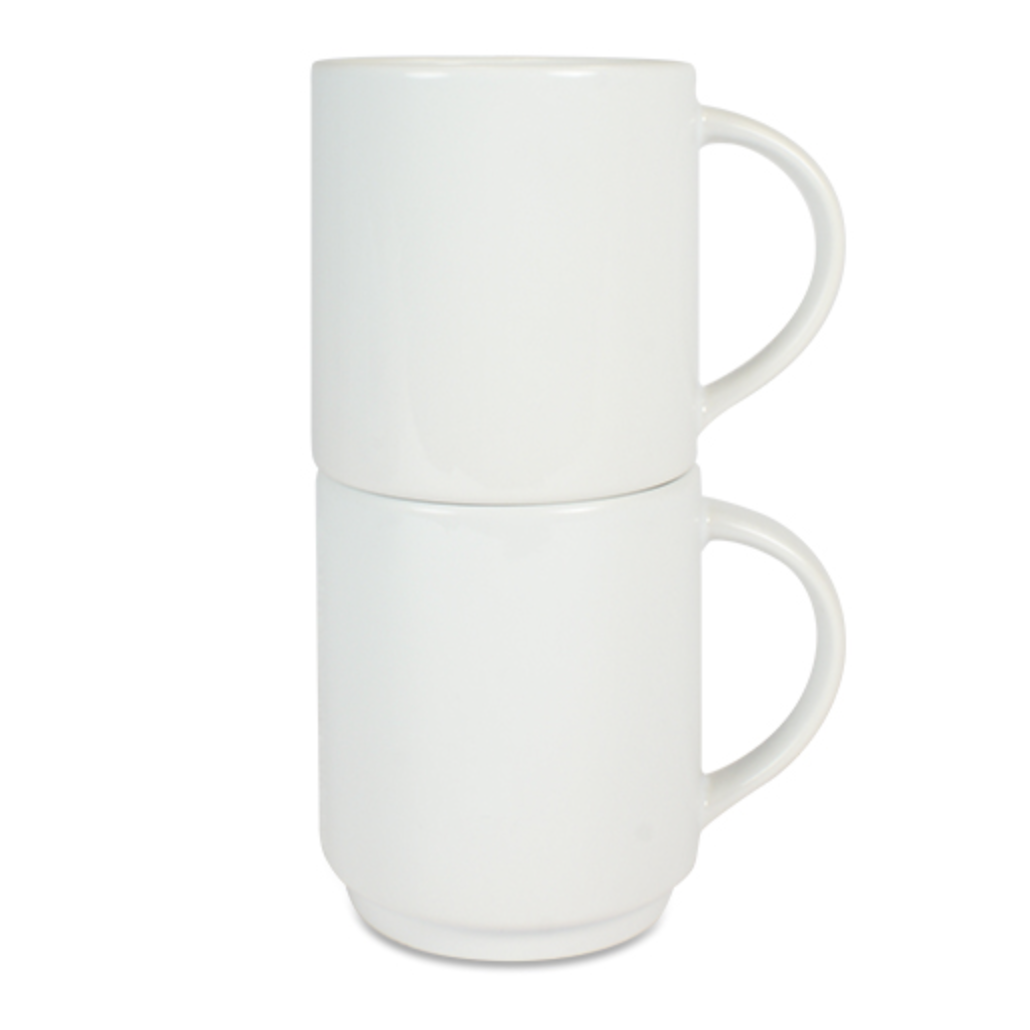 Mugg 80 mm - Vit - Stapelbar