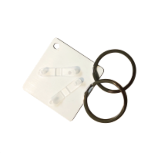 Nyckelring - Aluminium - Fyrkantig - 10-pack