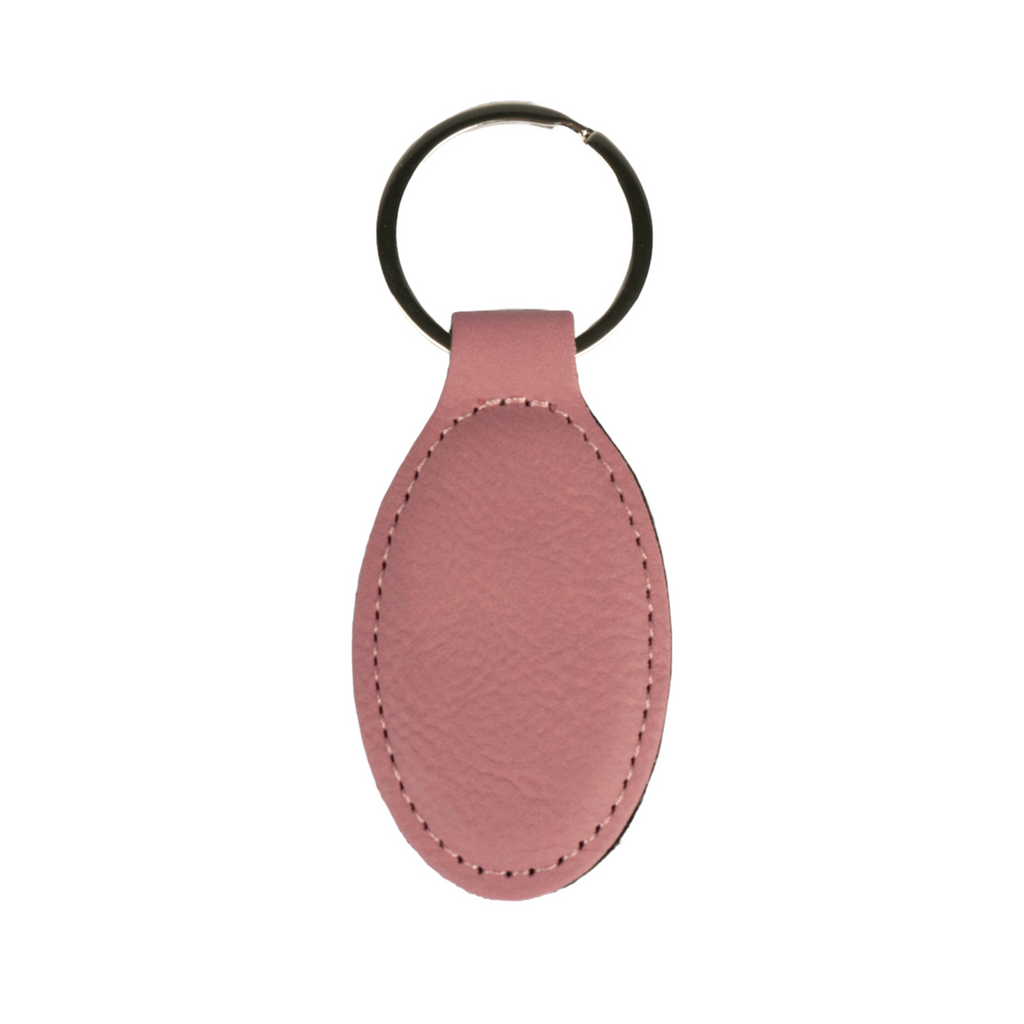 Nyckelring - Läderimitation - Oval - Flera färger