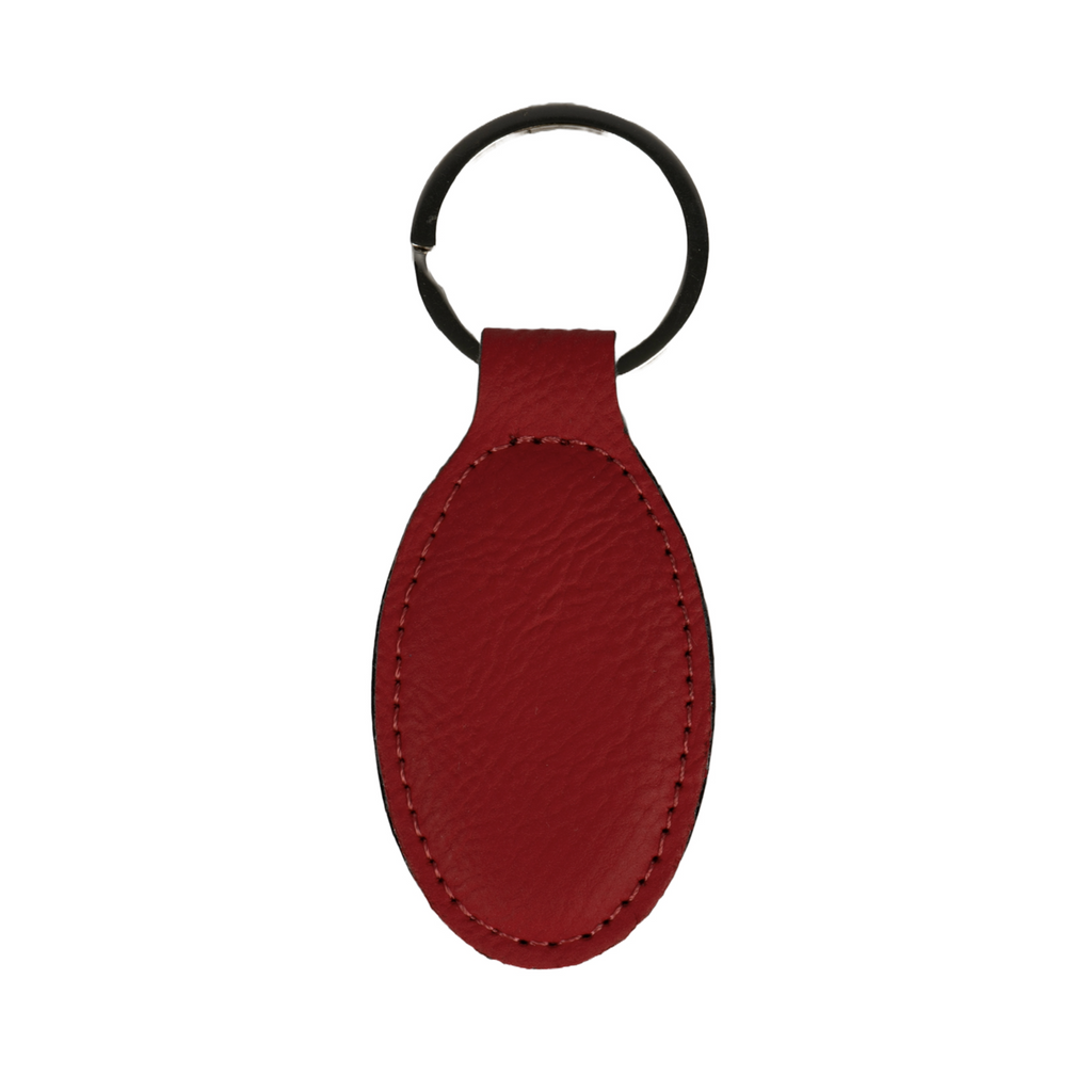 Nyckelring - Läderimitation - Oval - Flera färger