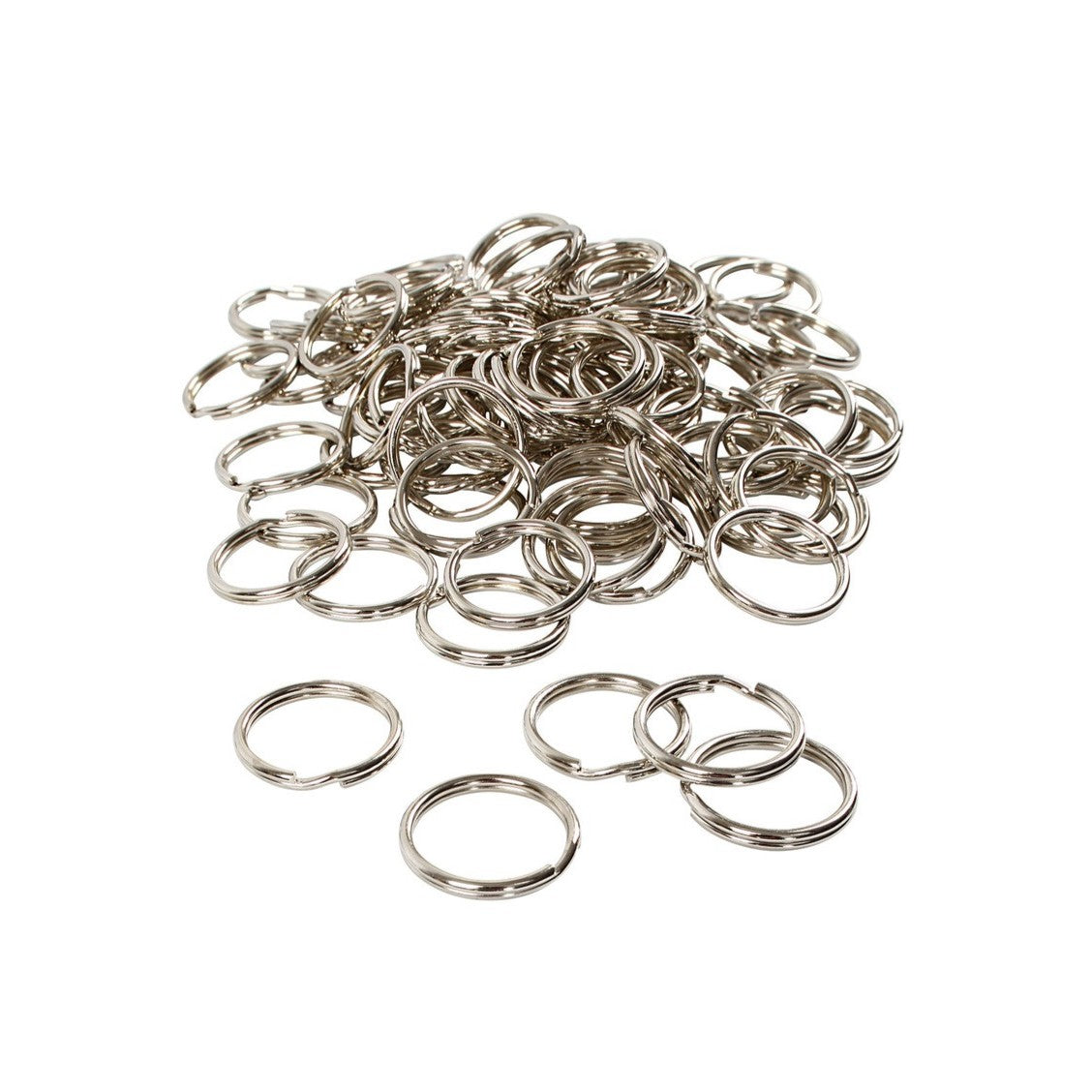 Nyckelringar - Metall - 10-pack - Två storlekar