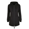 Hoddie Zip Long - Dam slim - Svart och Grå