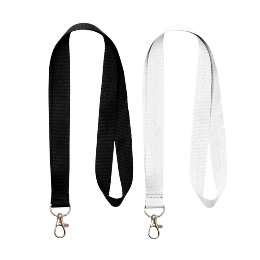 Nyckelband Lång - Svart & Vit - 10-pack / 50-pack