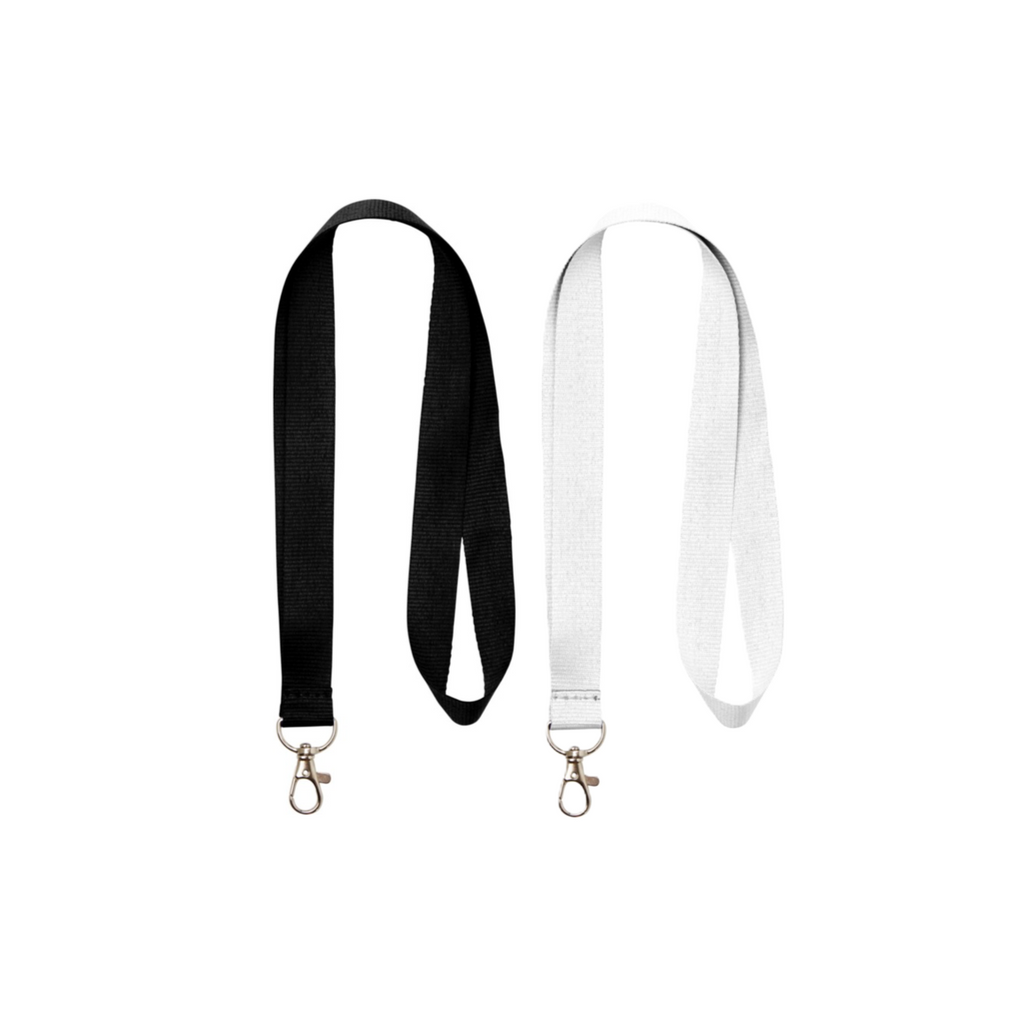 Nyckelband Lång - Svart & Vit - 10-pack / 50-pack