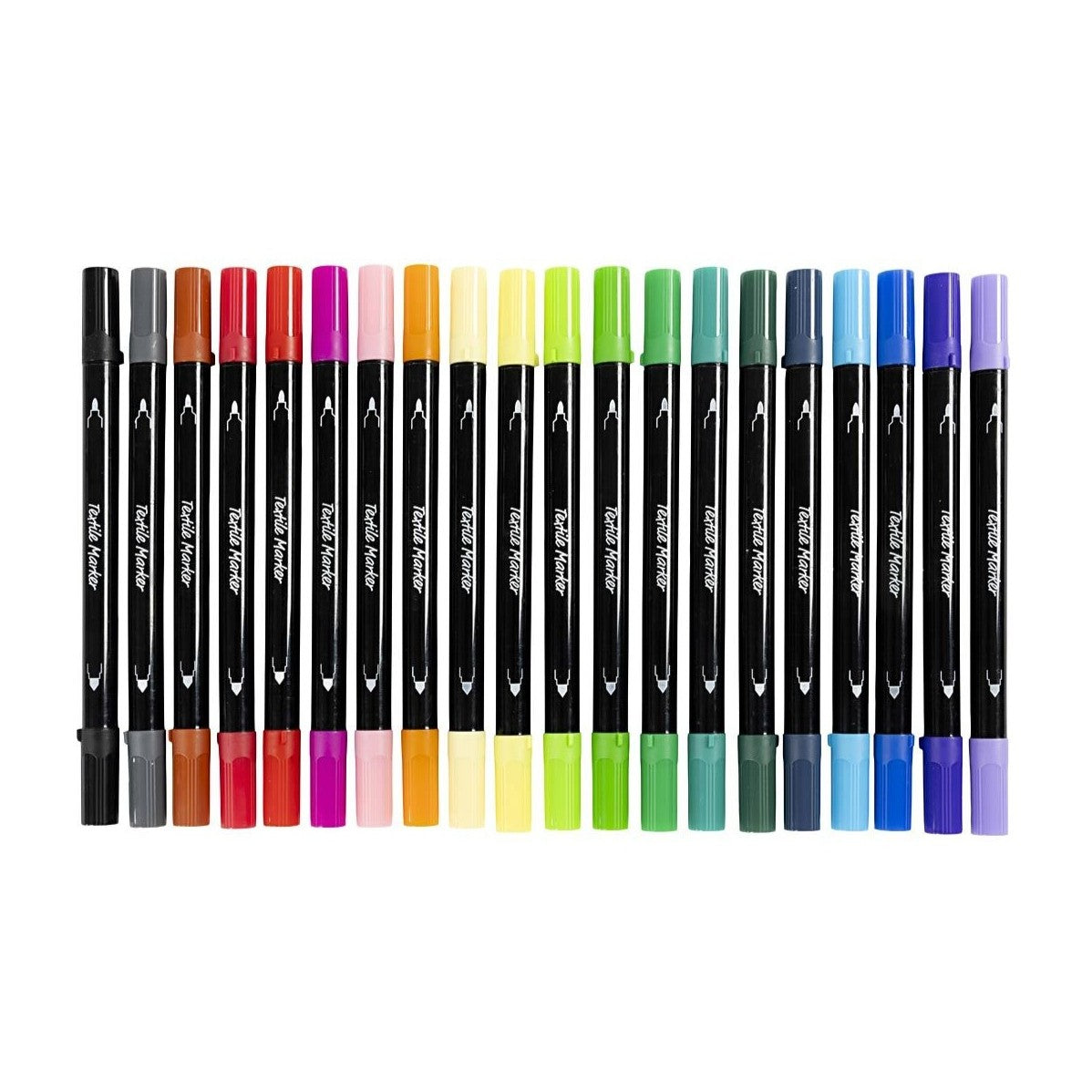 Textiltusch - Textilpennor - 20-pack