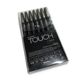 Touch - Fineliner - Svart - 7-pack
