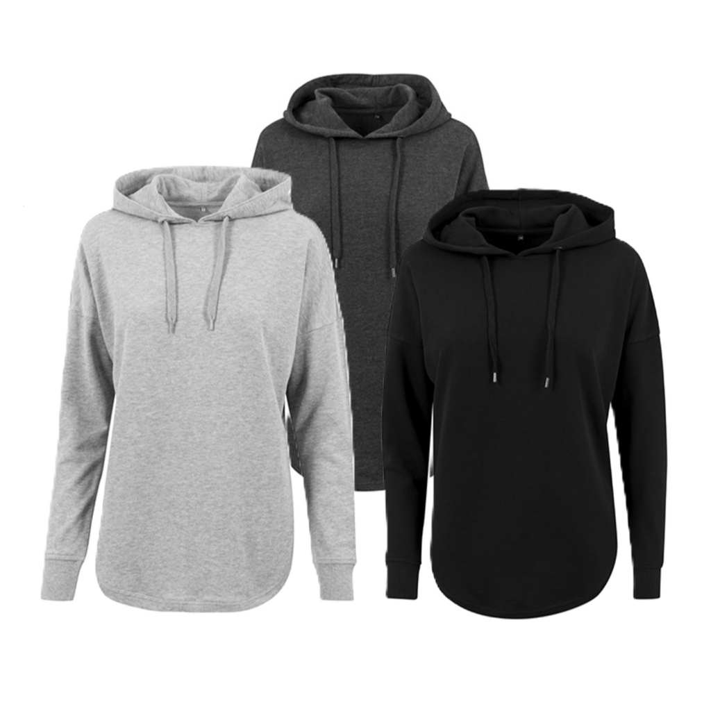 Trendig Hoodie - rundad kant nertill / BESTÄLLNINGSVARA